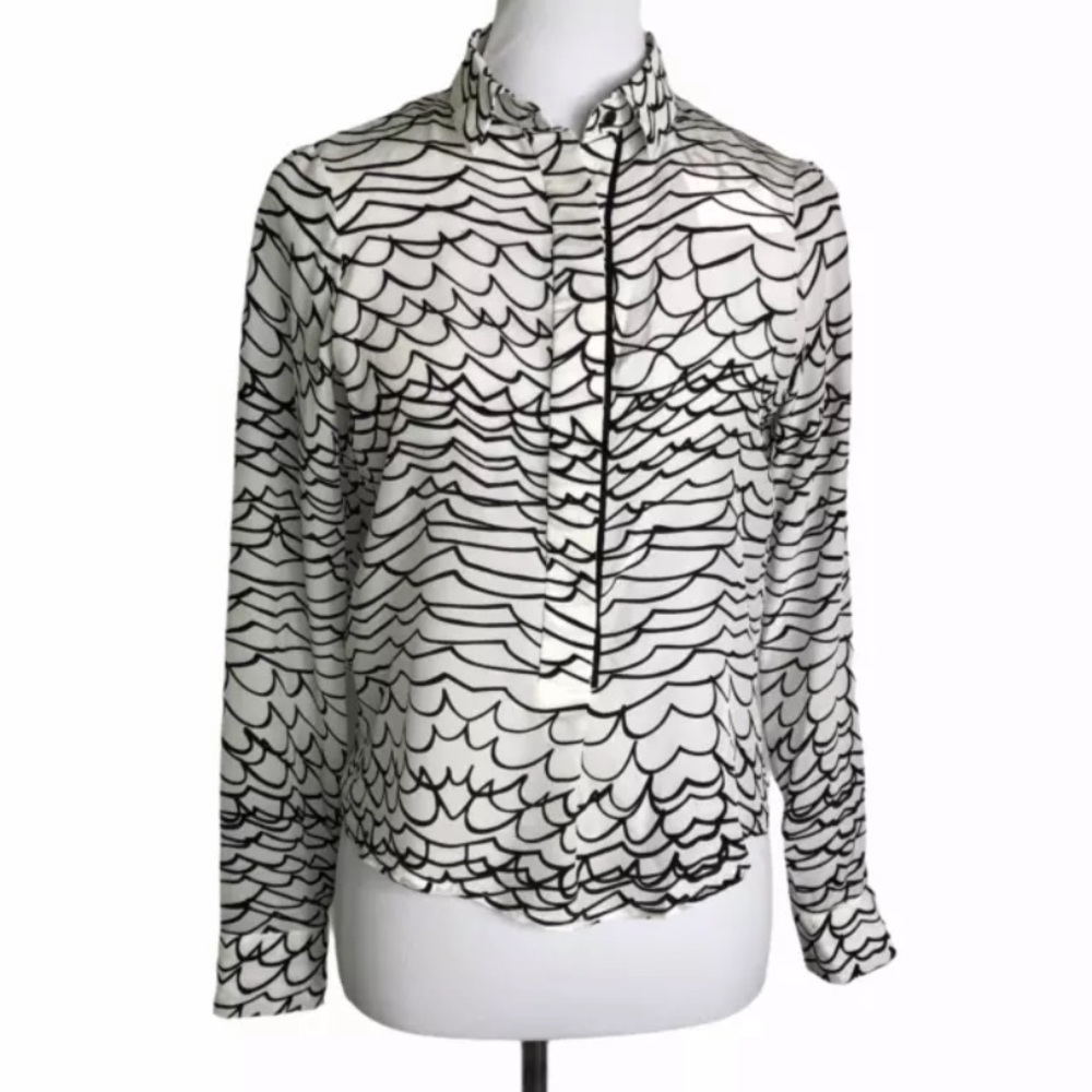 Kimora Lee Simmons Silk Blouse Open Back Sz 2 NWT